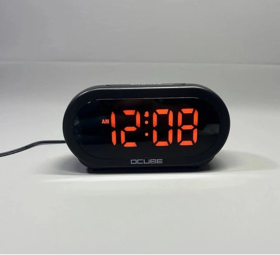 Digital Alarm Clock Large Display USB Charging Port Simple Bedside Office Home - Image 1 of 4