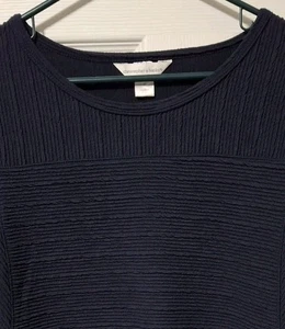 Christopher & Banks Damen Small Navy 3/4 Arm Pullover Struktur Tunika - Bild 1 von 6