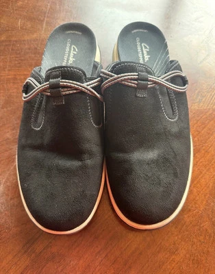 Clarks Cloudsteppers Lona Slip-on Mules Breeze Shore Negro 9 Foto 1 de 4