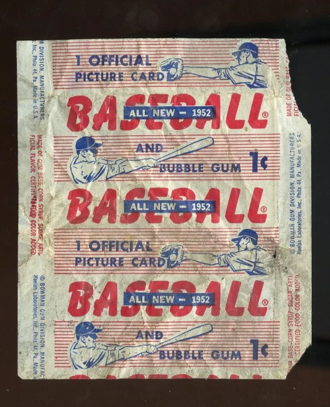 1952年Bowman棒球蜡包包装1美分/4 — 第 1/1 张图片