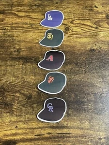 MLB Major League Baseball NL West Division Team Standings Hat Magnets Lot Of 5 - Picture 1 of 1