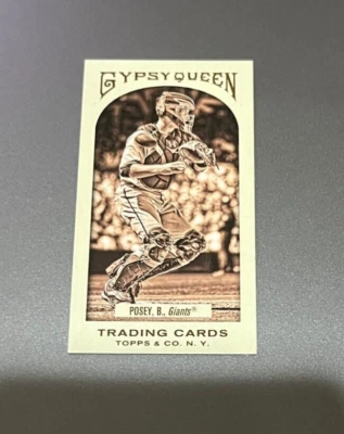 Buster Posey 2011 Topps Gypsy Queen Mini Sepia #94 SP /99 Giants - Image 1 of 2