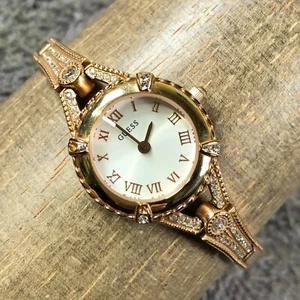 Guess Women U0135L3 Fashion Pave Gold Stainless Steel Quartz 22mm Watch 6 1/2" - Picture 1 of 12