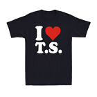 I LOVE HEART TS T S Funny Saying Novelty Red Heart T.S. Men's T-Shirt