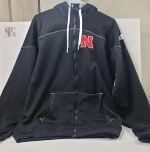 Hoodie adidas full-zip in black sweater. Nebraska Huskers NWT - Picture 1 of 13