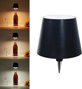 Cute LED Wine Bottle Lamp,3 Color Wireless Bottle Table Lamp, Touch Control - Picture 1 of 2