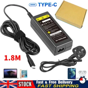 65W USB-C PD Type-C AC Adapter Laptop Charger Universal Power Supply Cord UK - Picture 1 of 12