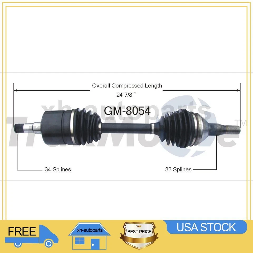 Se adapta a Chevrolet Impala 2000~2011 1X eje delantero derecho TrakMotive CV Foto 1 de 1