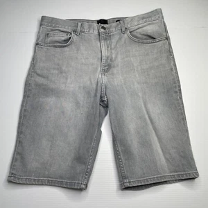 H&M Grey Slim Fit Denim Shorts Mens Size UK 32 Waist Casual Style Fashion Fit - Picture 1 of 12