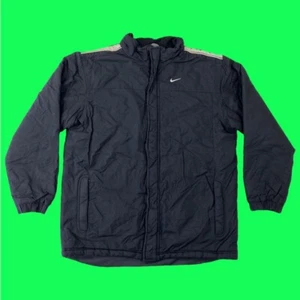 NIKE Vintage Jacket, Lightly Padded,Full Zip Closure, Slim Line, Black, XL 13-15 - Picture 1 of 4