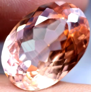Natural 24.85 Ct Padparadscha Sapphire GGL Certified Sparkling Loose Gemstone - Picture 1 of 18
