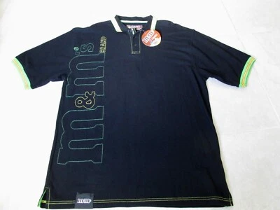 NUEVO M&M Polo de J.H. Diseño Hombre Talla XL Negro Multicolor Doble Cara Foto 1 de 4