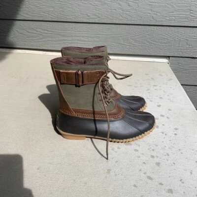 Botas de Lluvia JBU Verde Ejército y Marrón - Excelente Estado Talla 9 Foto 1 de 4