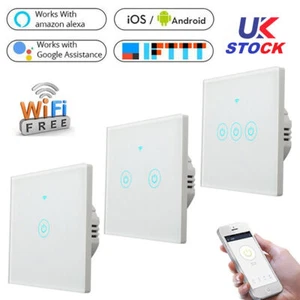 NEW Tuya WiFi Smart Switch Home Touch Light Wall Panel Alexa Google UK - Picture 1 of 18