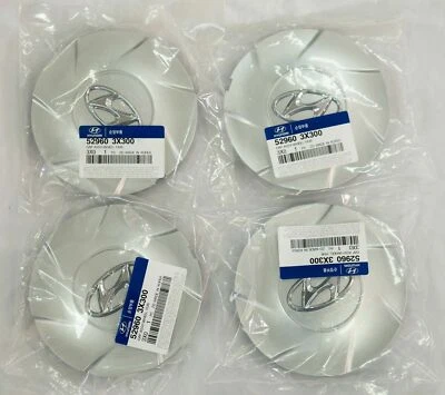 Conjunto de tampa de cubo central de 4 rodas logotipo H Hyundai Elantra Sedan 2011-2012-2013 17" - Imagem 1 de 4