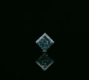 1 CT Natural Blue Color Princess Cut Lab Loose Grown Diamond VVS1 Certified - Picture 1 of 9