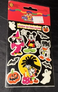 Vintage Sandylion Aufkleber leuchten im Dunkeln Halloween Mickey Mouse 1 Bogen - Bild 1 von 2