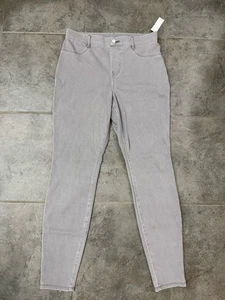 NUEVO CON ETIQUETAS Time and Tru Gris Tiro Alto Ajustado Pull-On Jeggings Mujer Medianos (8-10) - Imagen 1 de 13