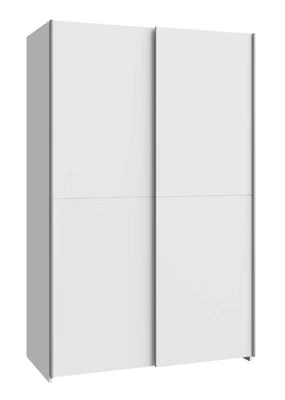 Schwebetürenschrank 120 cm breit Weiß Kleiderschrank - Bild 1 von 4