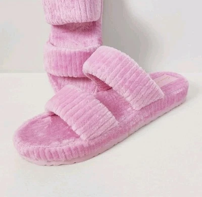 Zapatillas circus NY para mujer 12 Sam Edelman Lydia rosa 11 zapatos de casa difusos de felpa Foto 1 de 4