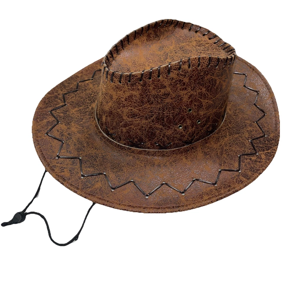 CHAPÉU DE COWBOY OCIDENTAL 23” Toy Story fantasia amadeirada, alça de queixo adulto aparência resistida - Imagem 1 de 4