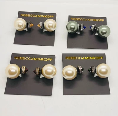 NWOT, Rebecca Minkoff Pearl & Stone Spike Earring Studs - Image 1 of 4
