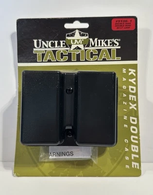 Uncle Mike’s Tactical Kydex Double Mag Case #5136-1 Belt Loop New in Package - Image 1 of 2