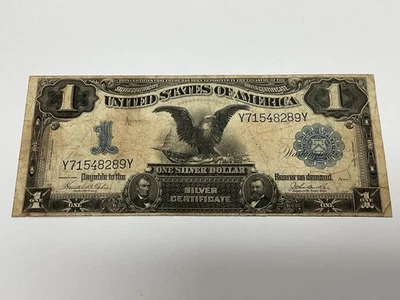 1899 $1 Silver Certificate "BLACK EAGLE" Note Bill Currency Dollar  NO RESERVE! - Image 1 of 4