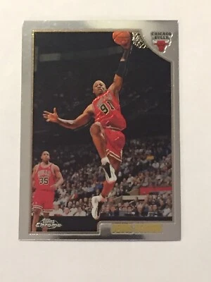 1998-99 Topps Chrome Chicago Bulls Basketball Card #109 Dennis Rodman Last Dance - Image 1 of 2