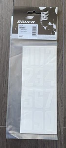 Bauer Hockey Helmet Numbers - Decal Stickers WHITE - Picture 1 of 5