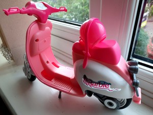 barbie moped scooter