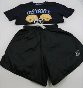 Kids Boys Gymboree Navy Football T-Shirt Sz 5T &Black DynamicTeam Sports Shorts - Picture 1 of 4