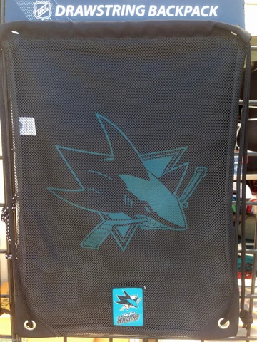San Jose SHARKS Drawstring BackPack - MESH BIG LOGO by Forever Collectibles Cover