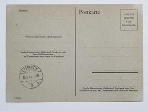 Alliierte Besetzung Behelfsganzsache P 695 g Lübeck 1945 ungebraucht *  - Picture 1 of 2