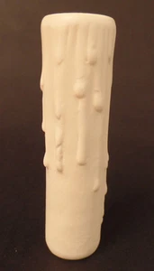 4" Flat White PolyBeesWax Chandelier Candelabra Candle Cover with DRIPS  CC910T - Picture 1 of 3
