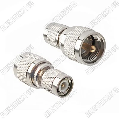 5x Adapter TNC Male Plug to UHF PL-259 Male Plug Straight Brass TNC-UHF Barrel - Image 1 of 3