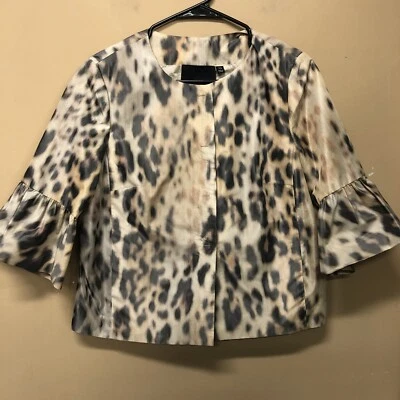 Chaqueta Abrigo Topper Ligera Estampado Animal Carlisle Media Mangas Talla 8 Foto 1 de 4