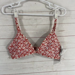 Forever 21 Pink Floral Bikini Top Juniors Size XL Removable Pads New - Picture 1 of 8