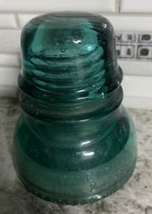 CD 201 [40] Hemingray No. 2 Transposition Patent May 2 1893 aqua glass insulator - Picture 1 of 6
