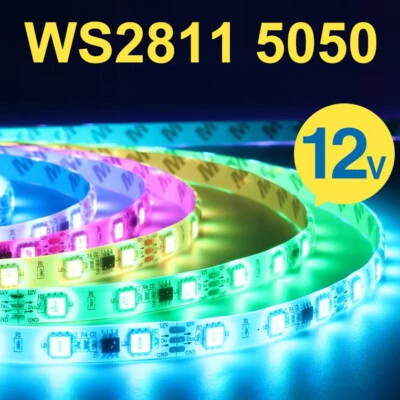 16.4FT WS2811 LED Strip Light 5050 RGB IC Addressable Dream Color Controller 12V - Image 1 of 4