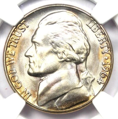 1964-D Jefferson Nickel 5C - NGC MS68 5FS - Top Pop 1/0 - Finest Known! - Image 1 of 4