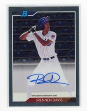 2020 Bowman Heritage Chrome Prospect Autographs #92PA-BD Brennen Davis Cubs