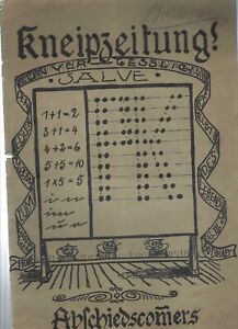 Studentica; Keipzeitung  Abschiedscommers 1920
