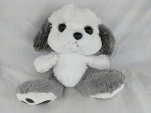 Peluche Aurora perro 11 pulgadas gris blanco pies grandes peluche juguete - Imagen 1 de 8