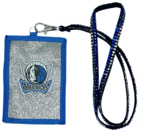 Dallas Mavericks Beaded Lanyard Wallet [NEW] NBA Jewelery Necklace ID Holder Cover