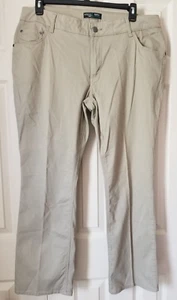 Riders By Lee Women Size 18W Mid Rise Bootcut Stretch Khaki Beige Pants #600249 - Picture 1 of 7