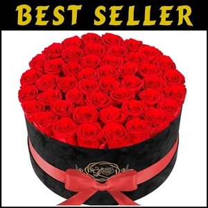 Exquisite 47 Roses Collection: Lasting Luxury Gift for Anniversaries & Birthdays - Picture 1 of 8
