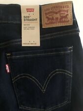 BLUE Levi's 505 Women's Mid Rise STRAIGHT Jeans 155050145