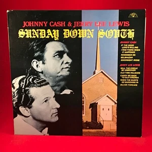 JOHNNY CASH & JERRY LEE LEWIS Sunday Down South 1972 UK Vinyl LP gospel original - Picture 1 of 3