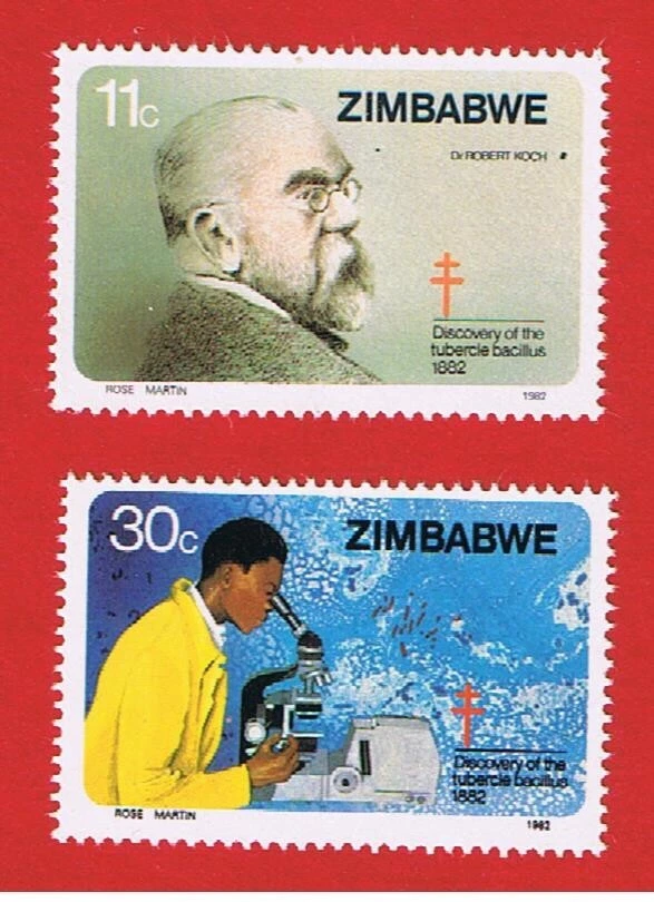 Zimbabwe #456-457 MNH OG TB Bacillus envío y devolución gratuitos Foto 1 de 1